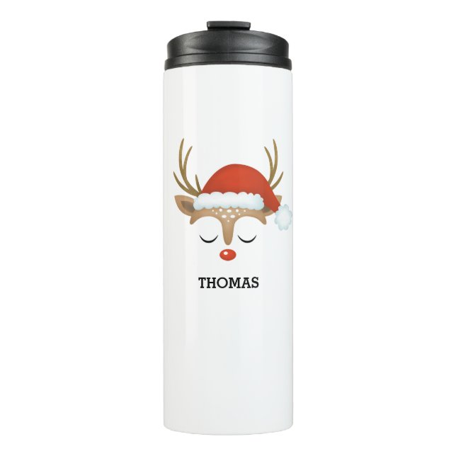 Bouteilles Isothermes Noël Vacances Rudolph Reindeer Tumbler Thermique (Devant)