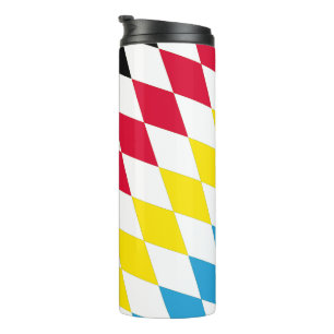 Bouteilles Isothermes Noir rouge jaune Bavaria Motif Drapeau Diamant