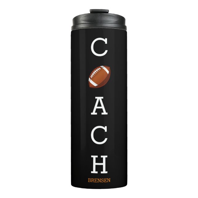 Bouteilles Isothermes Nom de coutume d'entraîneur de football américain (Devant)