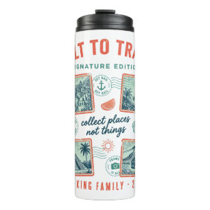 Bouteilles Isothermes Nom de famille personnalisé pour les vacances