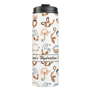 Bouteilles Isothermes Nom de l'illustration du Motif Boho Toy Blanc Cute