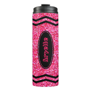 Bouteilles Isothermes Nom d'enfant personnalisé Chaud rose Parties scin
