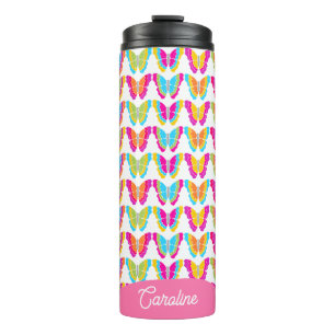 Bouteilles Isothermes Nom des papillons arc-en-ciel mignon de la fille M