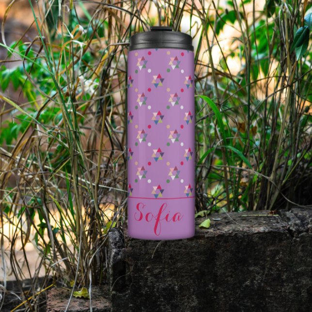 Bouteilles Isothermes Nom du motif triangle Abstrait lavande (Créateur téléchargé)