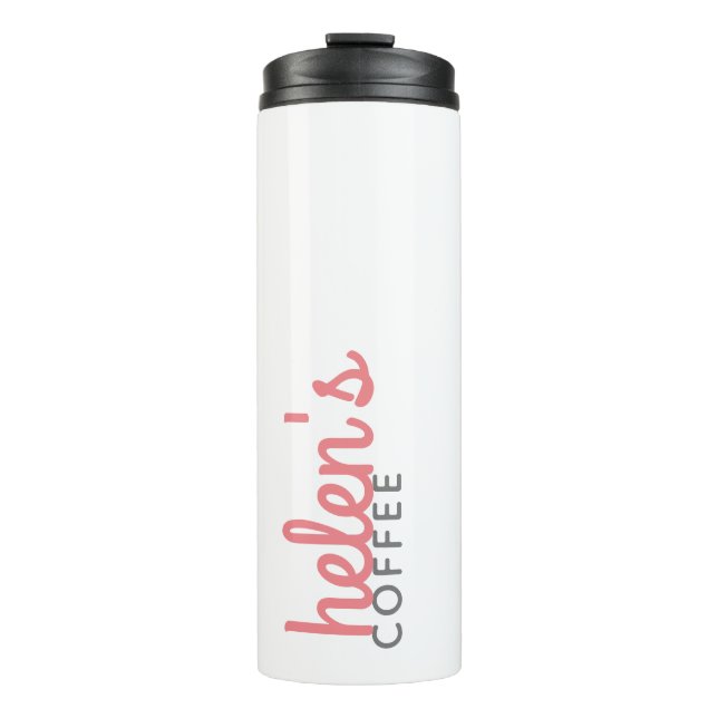 Bouteilles Isothermes Nom du script Coffee Tumbler cadeau personnalisé e (Devant)