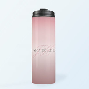 Bouteilles Isothermes Nom et monogramme Blush en FAUX or rose Soft