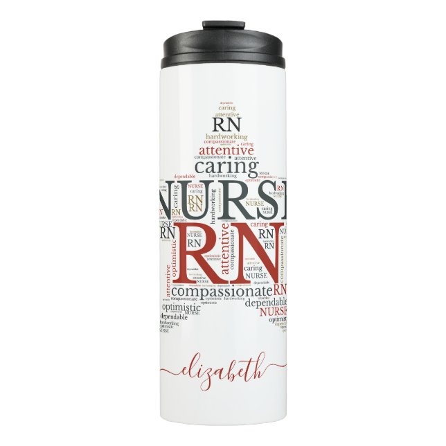 Bouteilles Isothermes Nom Infirmière inscrite RN Star Thermal Tumbler (Devant)