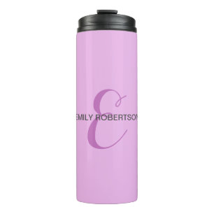 Bouteilles Isothermes Nom Monogramme Lettre initiale Orchid & Lilac