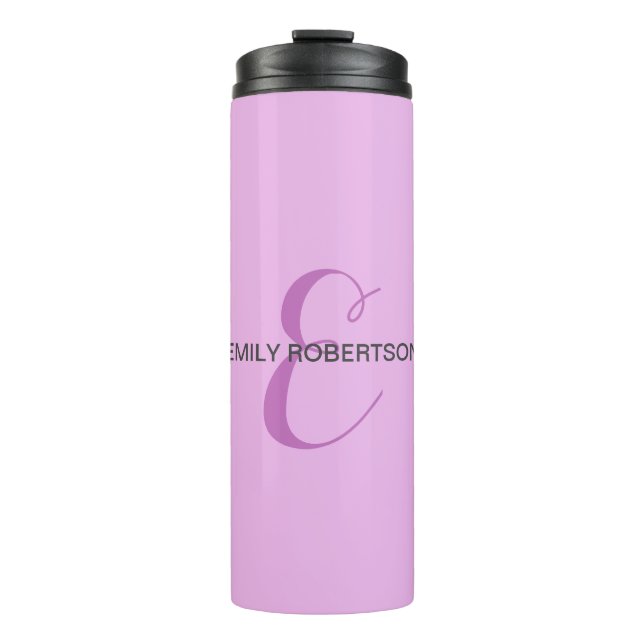 Bouteilles Isothermes Nom Monogramme Lettre initiale Orchid & Lilac (Devant)