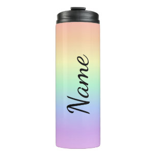 Bouteilles Isothermes Nom Pastel Rainbow Custom Thermal Tumbler
