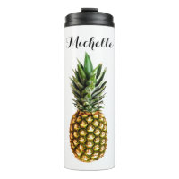 Nom personnalisé ananas amoureux boue thermo tumbl