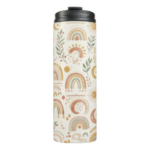 Bouteilles Isothermes Nom personnalisé Boho Arc-en-ciel et tumbler de vo