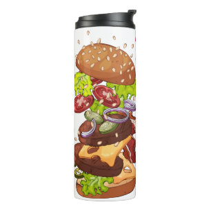 Bouteilles Isothermes Nom personnalisé Burger tumbler