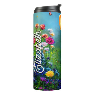 Bouteilles Isothermes Nom personnalisé Corgi Flower Garden