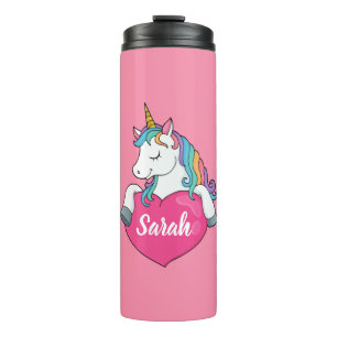 Bouteilles Isothermes Nom personnalisé Cute Unicorn