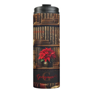 Bouteilles Isothermes Nom personnalisé Dark Academia Poinsettia Librairi