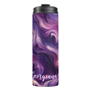 Bouteilles Isothermes Nom personnalisé Effet peinture violet vibrant