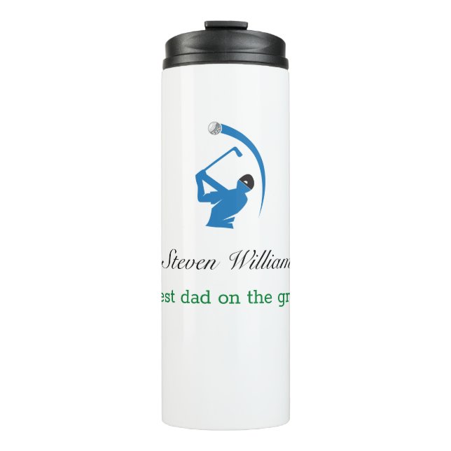 Bouteilles Isothermes Nom personnalisé Meilleur papa Tumbler Thermal (Devant)