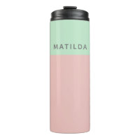 Nom personnalisé moderne Bloc de couleur rose ment