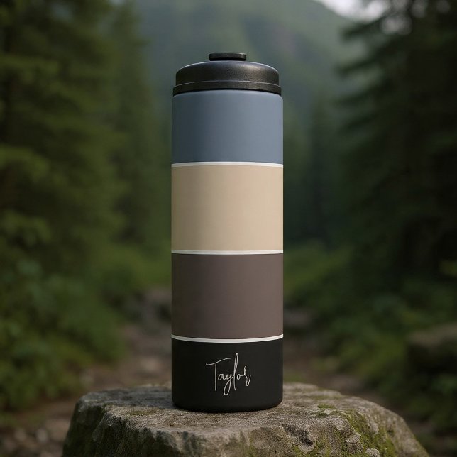 Bouteilles Isothermes Nom personnalisé moderne simple et tendance (Personalized Name Modern Simple And Trendy Thermal Tumbler by Ricaso. various colors available)