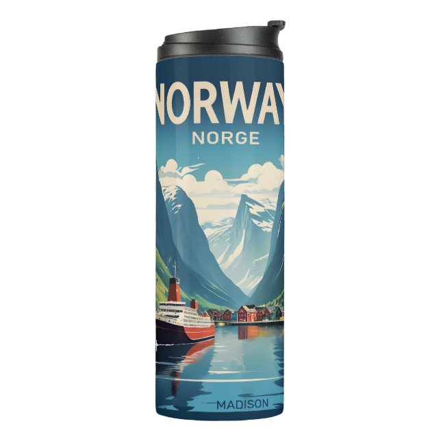 Bouteilles Isothermes Nom personnalisé Norvège (Tourné sur la gauche)