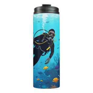 Bouteilles Isothermes Nom personnalisé Scuba Diver