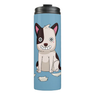 Bouteilles Isothermes Nom, texte et couleur personnalisés du chien migno