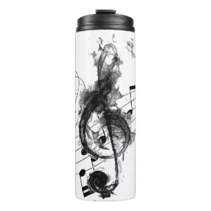 Bouteilles Isothermes Note de musique de luxe noir et blanc