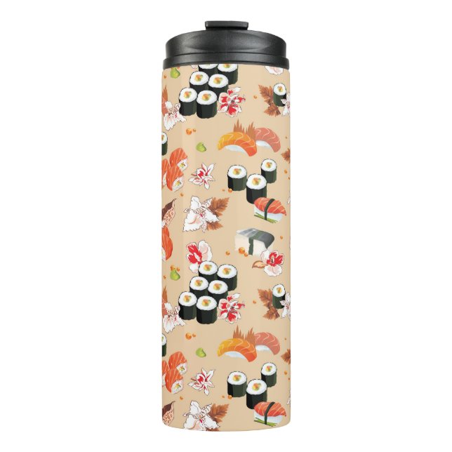 Bouteilles Isothermes Nourriture japonaise : Motif 3 de sushi (Devant)