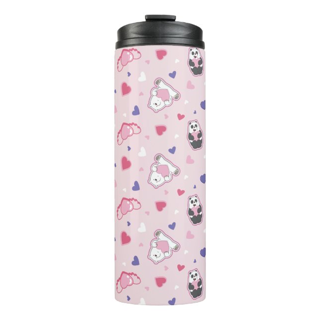 Bouteilles Isothermes Nous les ours nus - Valentine Hearts Motif (Devant)