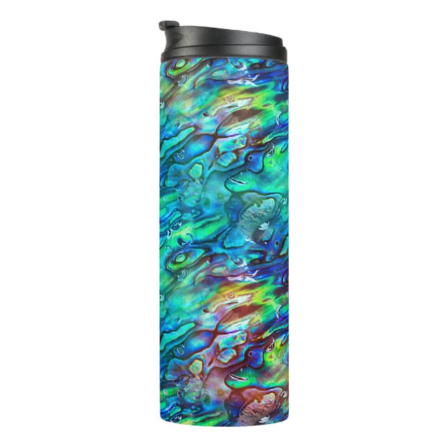 Bouteilles Isothermes Nouvelle-Zélande Abalone Paua Shell Motif 1 (Tourné sur la droite)