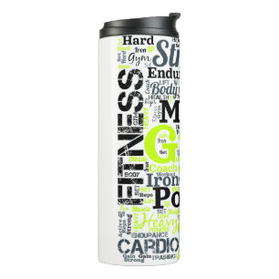 Bouteilles Isothermes Nuage de mots de séance de gym intense