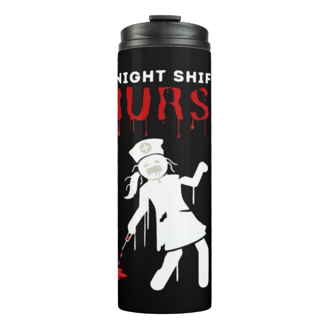 Bouteilles Isothermes Nuit Shift Nurse Funny Halloween Classic T-Shirt (Devant)