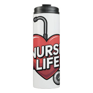 Bouteilles Isothermes "Nurse Life" Design graphique avec coeur