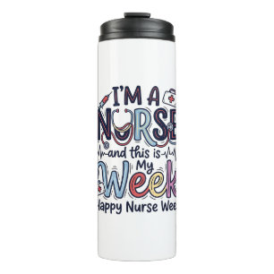 Bouteilles Isothermes Nurse Week Vintage Typography Shirt Design_1