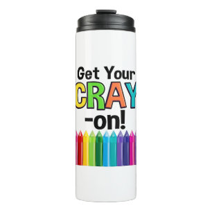 Bouteilles Isothermes Obtenez votre Cray On Rainbow Crazy Crayon Art Tea