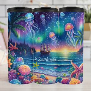 Bouteilles Isothermes Ocean Jellyfish Aurora Imaginaire coucher de solei