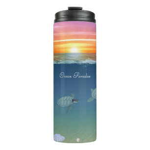 Bouteilles Isothermes Ocean Sunrise & Tortues Thermique Tumbler