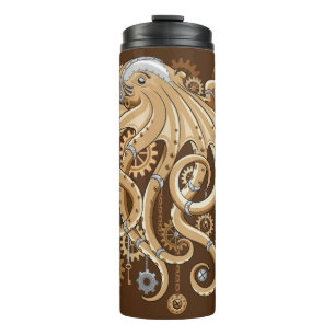 Bouteilles Isothermes Octopus Steampunk Surreal Retro Style Machine