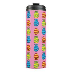 Bouteilles Isothermes Oeufs de Pâques de Kawaii avec des rubans