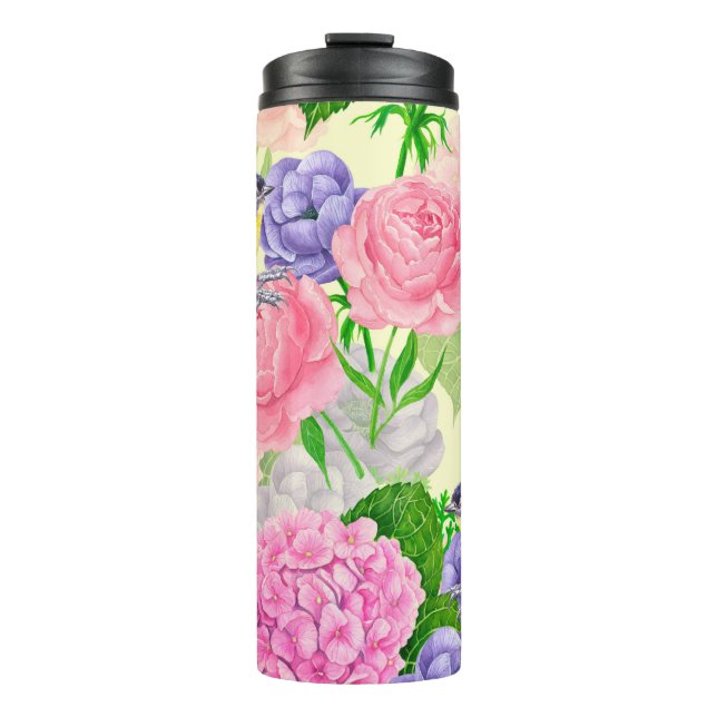 Bouteilles Isothermes Oiseau et fleurs (Devant)