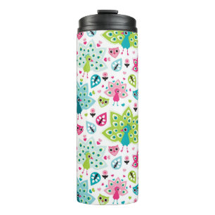 Bouteilles Isothermes oiseau et hibou de paon