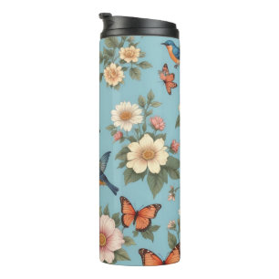 Bouteilles Isothermes Oiseaux Fleurs Et Papillons