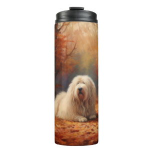 Bouteilles Isothermes Old English Sheepdog en automne Leaves Fall Inspir