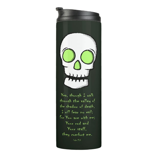 Bouteilles Isothermes Ombre de la mort — Crâne (Tourné sur la droite)