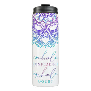 Bouteilles Isothermes Ombre Mandala Inhale Confiance Exhale Doute Yoga