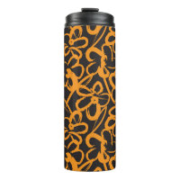 Orange Floral brosse un fond motif sans soudure