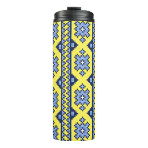 Bouteilles Isothermes ornements de broderie ukrainiens