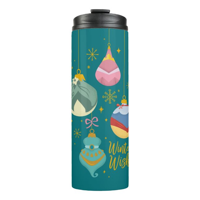 Bouteilles Isothermes Ornements Disney Princess | Souhaits d'hiver (Devant)