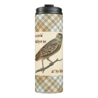 Bouteilles Isothermes Owl Gold Green Plaid Thermal Tumbler